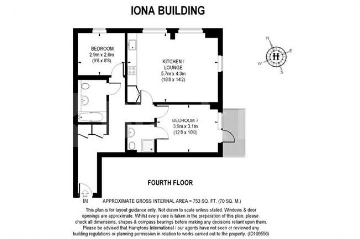 			LET, 2 Bedroom, 1 bath, 1 reception Apartment			 Iona Tower  Ross Way , Limehouse 